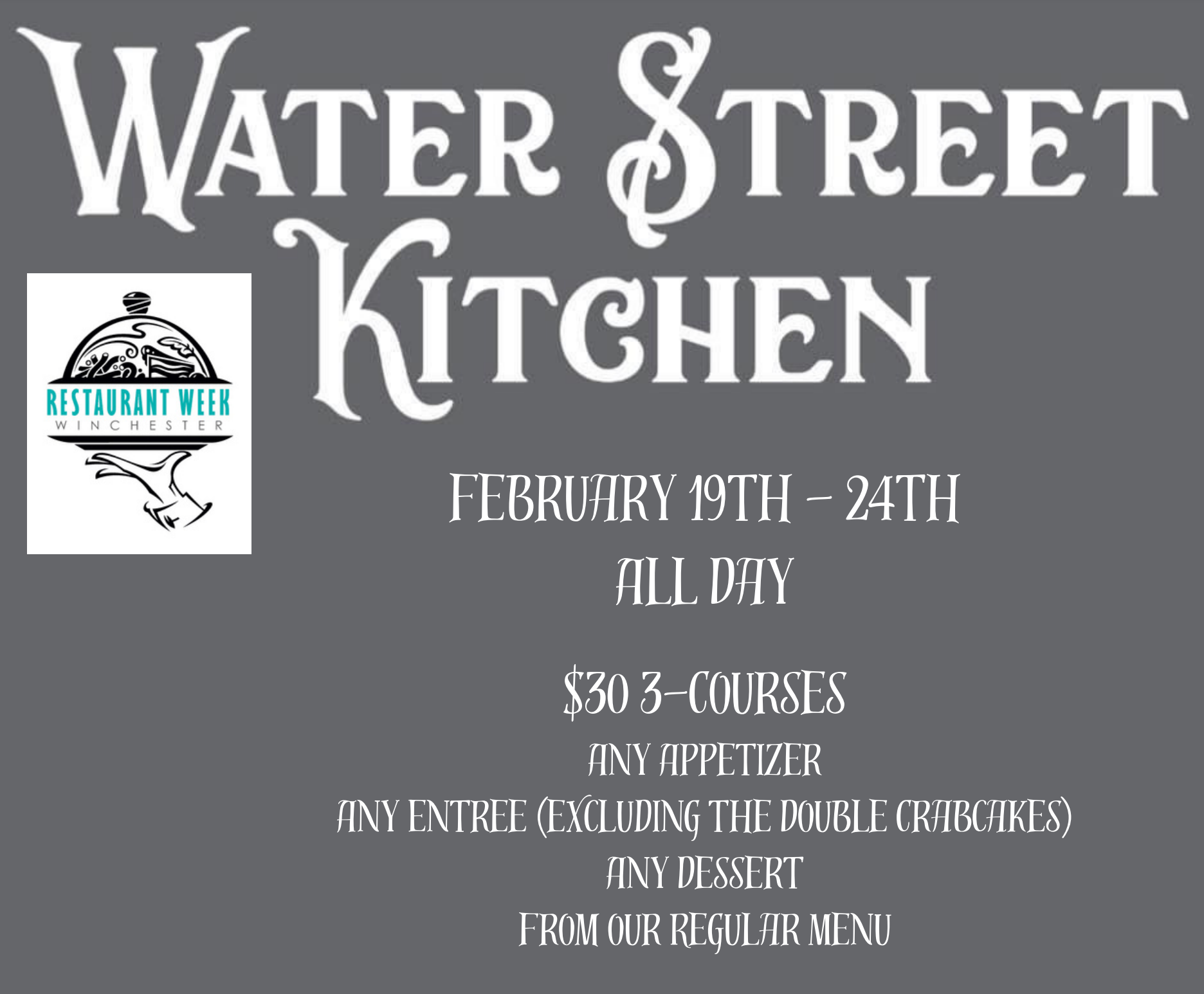 Water Street Kitchen Winchester Restaurant Week Winchester, VA