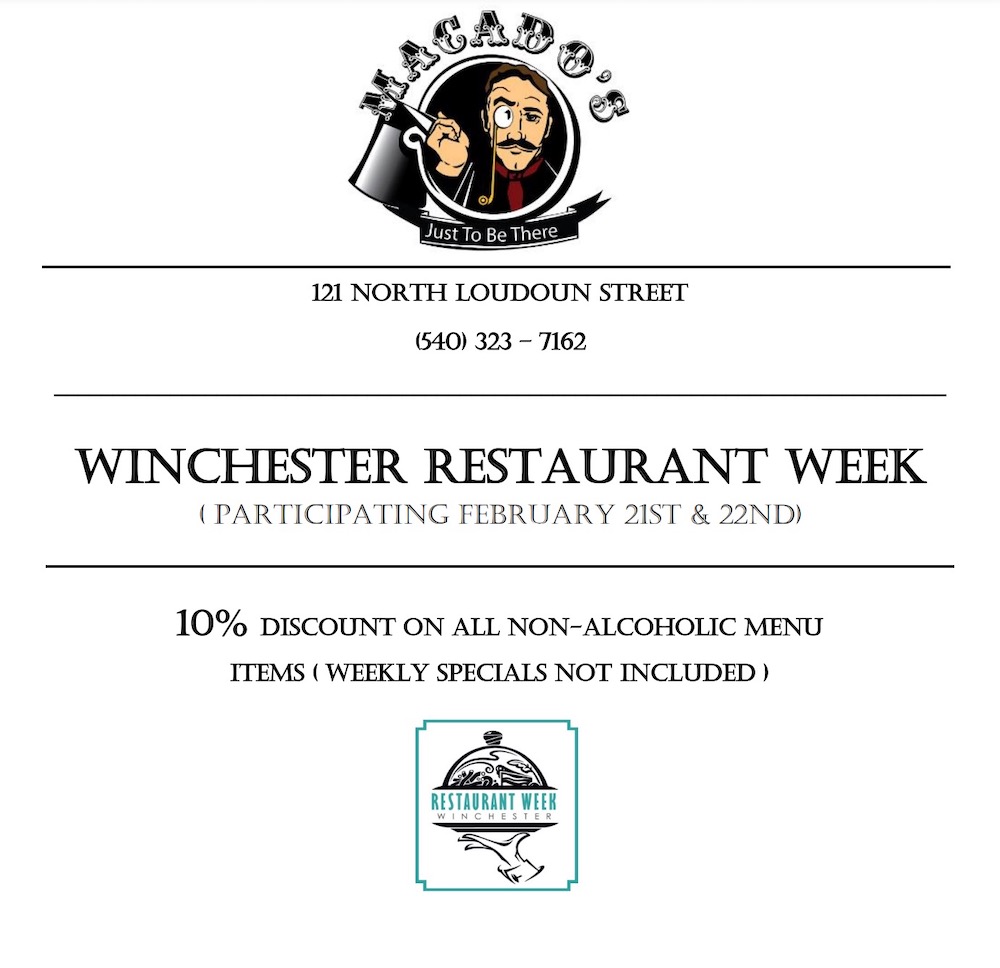 Macado's Winchester Restaurant Week Winchester, VA